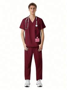 Krankenschwester Rollenspiel Kollektion - 2 Teiliges detailliertes Outfit VIP Konventionskostüm (Nur Trockenreinigung)