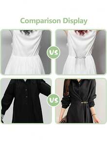 3 phụ kiện kẹp váy cổ điển: Kẹp áo len, kẹp yếm và thắt lưng chun eo. Chất liệu kim loại, không đính đá. - Nhiều màu - Xem 5