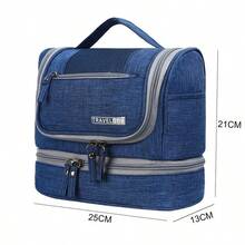 1pc Multifunctional Dry And Wet Separation Toiletry Bag Travel Large Capacity Storage Bag Portable Hanging Bag - Multicolor - View 3