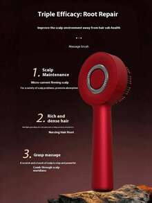 Wireless Multi-Functional Head Massage Comb, Wireless Massage Comb, Type-C Charging, Oil Control And Fluffy, Grasping And Kneading Massage Dredge The Scalp Meridian To Relax The Scalp, Built-In Essence Into The , Uniform Essence Into The Scalp, Dry And Wet Dual Use, One Click Start, Simple Operation, Home Travel With A Small Head Massage Comb - Multicolor - View 8