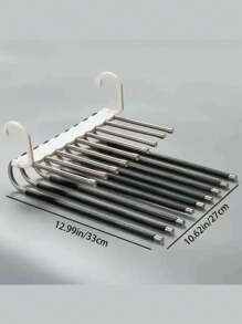 1pc 5/9 Pole Folding Pants Hangers With Multi-Layer,Suitable For Summer Shorts; Not Suitable For Autumn And Winter Clothes,(The Product Needs Simple Assembly, The Video Is An Assembly Tutorial