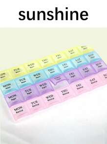 Monatlicher Pillenorganizer 28-Tage Pillendose, nach Woche organisierte Medikamentenorganisation, große 4-Wochen Pillenbox mit staubdichtem Gehäuse für Fischöle, Vitamine, Nahrungsergänzungsmittel