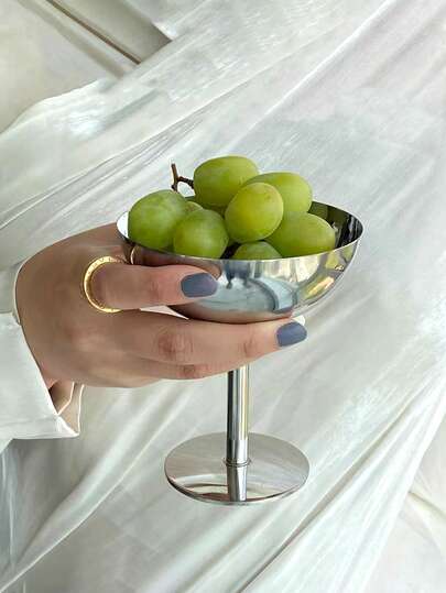 1pc Stainless Steel Ice Cream Cup, Sundae Cup, Dessert Bowl, Dates Snack Cup, Fruit Salad Bowl,Stainless Steel Dessert Cup, Ice Cream Cup, Dessert Bowl, Yogurt Snack Candy Cups, Salad Fruit Pudding Bowls, For Party/Holiday/Festival/Family Gathering