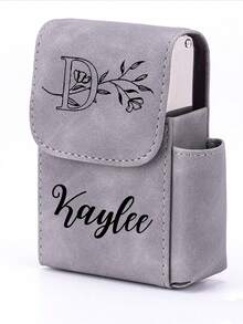 1 pezzo Scatola portasigarette in pelle, scatola portasigarette creativa e alla moda, accessori per sigarette personalizzati, personalizzazione di testo e foto, design romantico e chic