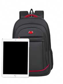 Men's Multi-Functional Backpack, Laptop Backpack, Student Backpack, Bookbag, Black Backpack, Waterproof Large Capacity Super-Sized Carry-On Backpack, Travel Hiking Backpack, Large Backpack, Summer Bag, Essential For Vacation, Essential For Travel, Essential For Men - Red - View 4