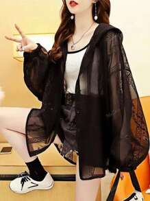 Women's Hooded Lightweight Breathable Loose Shirt For Summer Sunscreen