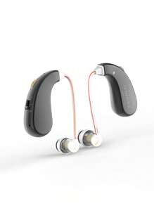 2Pcs Rechargeable Ear-Hanging Hearing Aid, Suitable For The Elderly, With Noise Elimination Function, Ear-Hanging Adult Hearing Loss, Complete Accessories.