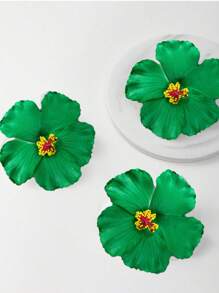 1PC Hibiscus Flowers Hawaii Party Summer Party DIY Decorations Artificial Flowers Hula Girls Favor Hair Decoration Flower Hair Clips Claw Clips Hair Claws Hair Slide Hair Barrettes