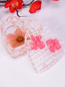 1 Molde de silicona con forma geométrica de corazón para cajas de joyería, perfecto para resina epoxi, arcilla, hormigón y moldes de yeso, regalo del Día de los Enamorados, regalos para mejores amigos, manualidades DIY