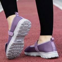 Adjustable Women Barefoot Walking Shoes, Loose Fit Breathable Fabric Slip-On Flat Casual Shoes Suitable For Diabetes And Arthritis, Edema Support, Indoor/Outdoor Leisure Sport Shoes, Lightweight Soft Sole, Foot Care