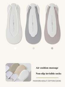 1/3 Pairs Of Invisible Socks That Do Not Show Up In Spring And Summer, Suitable For Women's Boat Socks With High Heels. Socks For Air Cushion Massage