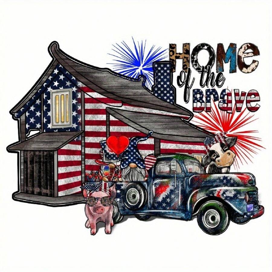 1/2/3 piezas Parches de transferencia con plancha con diseño de bandera americana y camión vintage, parches de transferencia de poliéster multicolor, tamaño grande, para decorar manualmente ropa y accesorios en camisetas, gorros, bolsas y vaqueros