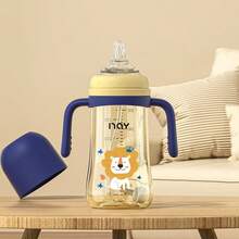 婴儿宽口径奶瓶（适合 6 个月以上婴儿）8/10 盎司 - 藍色 - 查看 8