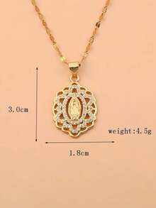 1 金纯银项链，方晶锆石复古项链，男女时尚简约配饰，街头日常派对母亲节百搭项链吊坠适合工作日服装