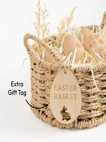 Easter Egg Decor, Wooden Decorations For Home, Tier Tray, Centerpiece Table Top, Easter Gifts Religious For Adult, Church, Christian Basket Stuffers, Egg Fillers (He Is Risen)