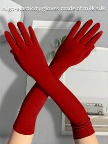 Gants longs pour femmes pour soirée, gants d'opéra en satin noir, gants haute élasticité qui ne se déforment pas et remontent jusqu'aux coudes