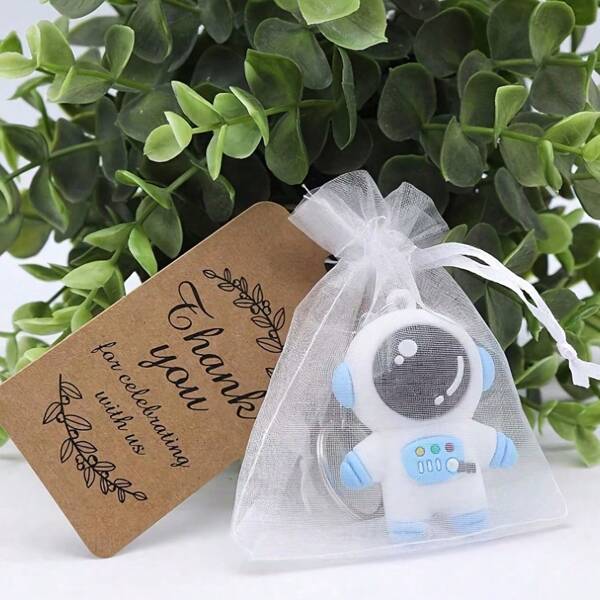 30 sztuk/opakowanie Zestaw upominków na przyjęcie astronauta w kosmosie - 10 breloków, 10 kartek, 10 torebek - nadaje się na urodziny, wesele, ogólne prezenty - artykuły imprezowe i nagrody w tematyce kosmicznej