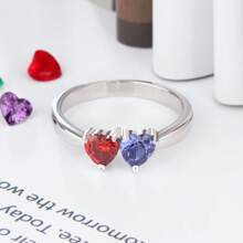 1 pièce Anneau en argent 925 avec pierre de naissance, Anneau de pierre de naissance pour maman, Anneau de pierre de naissance minimaliste et délicat, Cadeau personnalisé pour elle, Cadeau d'anniversaire