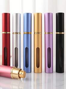 7/5/3pcs 0.34oz/10ml&0.17oz/5ml Ultra-Fine Spray Long Tube Perfume Refillable Atomizer Bottle, Portable Travel Pressurized Spray Bottle For Women's Hydrating Cosmetics, Essential Item For Men's Holiday Camping, Outdoor Travel And Festivals. - Multicolor - View 1