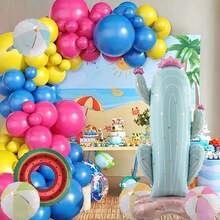 1 PIEZA Globos de fiesta, forma de sandía, fresa, piña gigante, cactus, globos de aluminio con forma de frutas, decoraciones de fiesta con tema de Hawái en la playa, fiestas de cumpleaños, fiestas con tema de frutas, celebraciones de carnaval de aniversario, decoración de escena de feliz cumpleaños - Multicolor - Ver 6