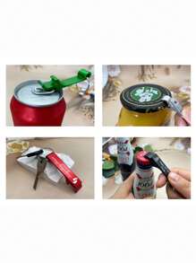 Random Color Customized Text Logo Creative Beer Bottle Opener Keychain Bottle Opener, Gift For Father
