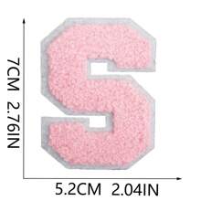 26 Remendos de Letras para Passar a Ferro, Letras Chenille A-Z Remendos Decorativos Bordados Personalizados para Costura em Roupas, Reparação de Bonés, Camisas, Sapatos, Denim, Bolsas (Rosa)
