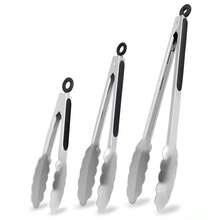 1pc Stainless Steel Kitchen Tongs, 7/9/12-Inch Food Tongs, Heat Resistant Stainless Steel Pointed Tip For Cooking, Serving, BBQ, Grilling, Salad And More, Kitchen Stuff, Baking Tools