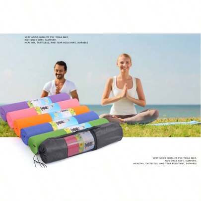 Mata do ćwiczeń fitness mata do jogi na zewnątrz antypoślizgowa mata podłogowa mata do jogi / mata do ćwiczeń fitness / mata gimnastyczna / mata odporna na wilgoć / mata antypoślizgowa do ćwiczeń / mata do tańca fitness / mata do jogi / mata do jogi z PVC w jednolitym kolorze / pogrubiona mata do ćwiczeń jogi