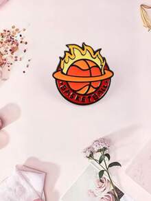 Basketball Game MVP Badge Sports Brooch Backpack Decoration Souvenir Pin, Personalized Award Halloween Halloween Accessories Teachers Day