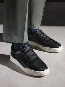 Marc Men's Casual Dress Sneakers Classic Lightweight Shoes, Fashion Walking Lace-Up Shoes - Black - View 4