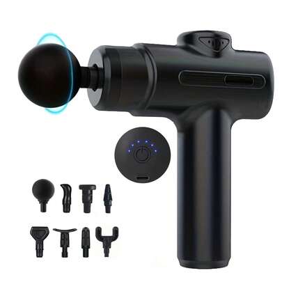 1pc Portable Muscle Massage Gun, Deep Tissue Percussion Massager Suitable For Athletes, Supports Massaging Back Muscles, Vibration Massage Device