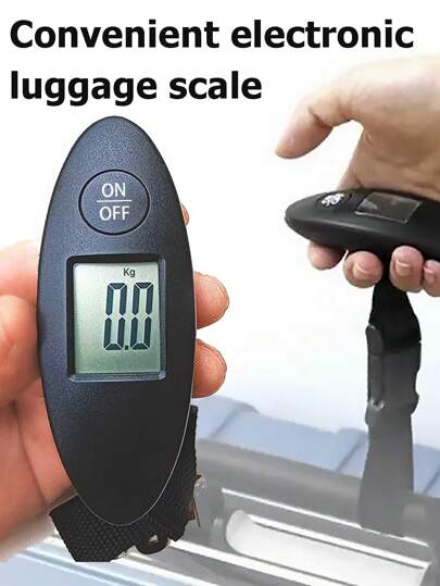 [Bestseller] 1 Stück 40kg/100g LCD Digital Elektronische Gepäckwaage, Hochpräzisions-Sensor tragbare Koffer Elektronikwaage, Haus- und Reise-Hängewaage für Gepäck, kg und lbs Einheiten frei wählbar, Zug- und Spitzengewichtsmessung, zusammengesetzter Recurvebogen