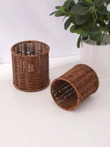 1pc Rattan Cutlery & Chopsticks Stand/Holder