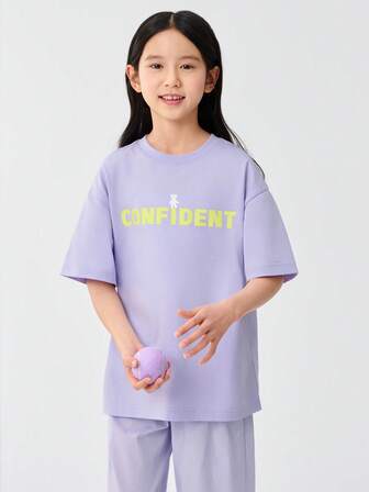 Balabala Tween Girl' Short-Sleeve Quick-Dry T-Shirt, Lightweight Wear