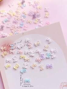 100 Kiểu Nơ Mini Cho Mùa Xuân Và Mùa Hè, Thiết Kế Nơ Nhỏ, Trang Trí Nghệ Thuật Làm Móng, Trang Trí Móng Tay Nơ Nhỏ Tự Làm Của Nhật Bản, Trang Trí Móng Tay Đầu Ngón Tay Với Nhiều Màu Sắc Trộn Ngẫu Nhiên Phụ Kiện Làm Móng Móng Tay, Mặt Dây Chuyền Làm Móng, Đá Quý Làm Móng - Nhiều màu - Xem 3
