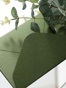 20/10/5 件优质牛油果信封、牛油果绿、橄榄绿、贺卡和邀请函、婚礼请柬（可选附件卡和蜡封）、高级信件信封、婚礼贺卡、深绿色和浅绿色信封、节日礼物、DIY 手工储物袋、返校信封 - 酪梨綠色-信封 - 查看 6