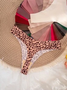 21pcs Plain Seamless Adhesive Thong Panties - Multicolor - View 5