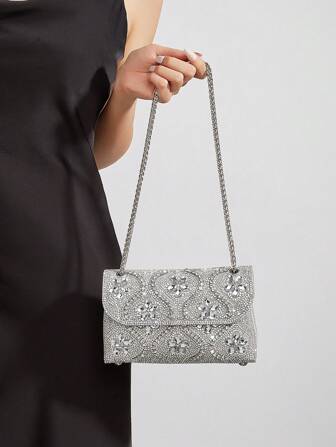 Shiny,Glitter Bling Glamorous,Elegant,Exquisite,Quiet Luxury Evening Bag For Party,Wedding, Prom, Dinner/Banquet, Matching With Wedding Dresses,Formal Dresses, Prom Dresses, Birthday Dresses