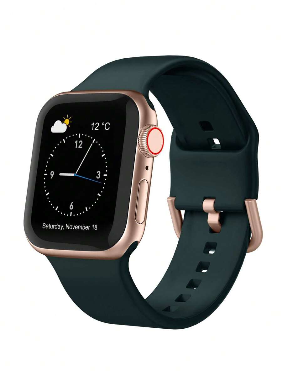 運動手錶錶帶,相容 38mm 40mm 41mm 42mm 44mm 45mm 49mm 中性款,柔軟矽膠錶帶,適用於 Series 9/8/7/6/5/4/3/2/1/SE/Ultra - 軍綠色 - 查看 1