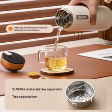 PHILIPS 2.75L Vacuum Insulated Water Bottle, One-Touch Temperature Display, Tea Strainer, Double-Layer Leak-Proof, Long-Lasting, 360° Drip-Proof, 316 Stainless Steel Inner, Type-C Charging, White - White - View 2