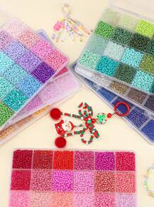 5200 piezas, 3mm abalorios de vidrio multicolor con forma de grano de arroz - Suministros vibrantes para hacer joyería DIY, pulseras, collares y manualidades con cuentas - Paquete múltiple de alta calidad, kit de artículos esenciales para manualidades