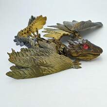Juguete de modelo impreso en 3D, juguete de dragón volador genial con boca móvil, dragón emplumado impreso en 3D, modelo de dragón volador, modelo de juguete de dragón con articulaciones móviles, decoración de escritorio para el hogar, modelo de juguete de dragón coleccionable