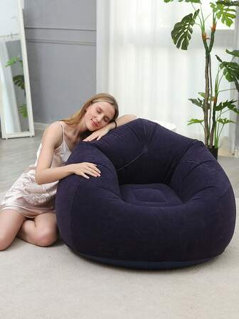 1 件充气沙发、充气露营椅、充气休闲沙发、充气椅、可折叠便携式充气沙发、适用于客厅、卧室、阅览室、适用于卧室、阳台、户外露营、易于存放和便携、休闲、宿舍、靠背椅、豆袋椅