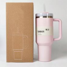 Compatible With Stanley Cup 40 Oz, 1 Piece, 40 Oz Stan Cup, 40oz With Handle, 40 Ounce Stainless Steel Insulated Water Bottle With Handle, 1200ml Wide Mouth Water Tumbler Iced Coffee Mug, Double-Walled Vacuum Insulation, Keeps Drinks Hot/Cold For Hours, Perfect For Outdoor, Gym, Travel,Hiking, Camping, Sports,Work, School, And Outdoor Adventures