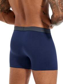 4pcs/Pack Print Men's Boxer Shorts Letter Elastic Band Boxer Briefs (Random Asymmetrical Print) - Multicolor - View 6