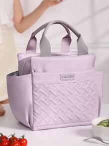 Bolsa de almuerzo aislada de gran capacidad de 10L, unicolor, multifuncional, blanda y a prueba de fugas, bolsa térmica portátil resistente al agua, perfecta como bolsa de bento para la oficina, la escuela, las vacaciones y los picnics. Útiles escolares, organizador de aula, bolsa de almuerzo para mujeres.