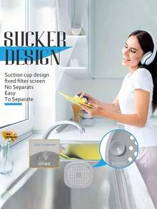 硅胶毛发收集器,方形淋浴排水口过滤器,吸盘式硅胶防堵塞毛发收集器,防堵塞排水管清洁剂,水槽排水口过滤器,浴缸淋浴排水口毛发收集器,厨房浴室除臭剂,排水口过滤贴纸,易清洁浴室厨房配件,浴室工具,家居浴室装饰,冬季装饰 - 地漏 - 查看 5