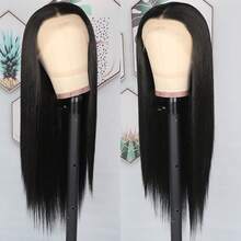 Stunning Purple Hair Synthetic Lace Front Wigs 26 Inch Pre Plucked Long Straight Hair Wigs 13X4 HD Lace Wigs Glueless Dark Purple Colored Wigs Heat Resistant Halloween Wigs Deep Purple Long Silky Straight Lace Front Wigs For Fashion Women For Daily Christmas Party Cosplay Use - 黑色 - 查看 4