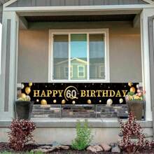 1 Stück Dekorationsbanner zum 16. Geburtstag - Alles Gute zum Geburtstag Hintergrund für Wand & Garten - 16. Geburtstags Party Deko - Teenager Geburtstags Party Zubehör
