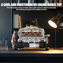 Creative Supercar V8 Engine Building Block Toys, Puzzle Engine Ornaments, Desktop Display Models, Create Your Own MOC Mini V8 Engine Toys, Birthday Gifts, Building Block Toys 692PCS